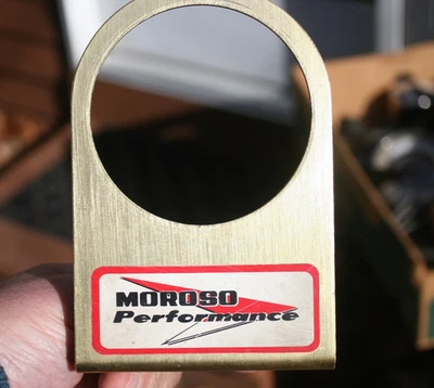 Moroso Performance Gold Anodized Tachometer Mounting Panel Bracket - 3 3/8" - Image 1 of 4