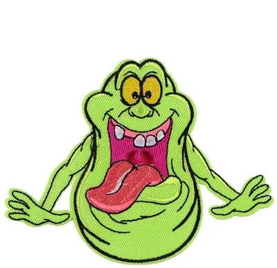 Ghostbusters Green Slimer Ghost Puff Classic Movie Iron On Embroidery Patch - Image 1 of 2