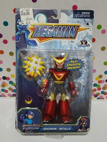 MEGAMAN QUICKMAN METALLIC SHOOTING WEAPON ACTION FIGURE CAPCOM NIP Jazwares Cover