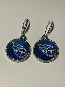Tennessee Titans NFL 925 Sterling Silver Dangle Earrings NEW - Picture 1 of 3