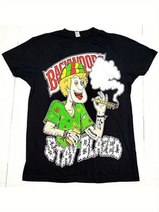 T-shirt Backwoods Stay cotone blazed maglietta unisex Backwoods Catoon taglie forti - Foto 1 di 3