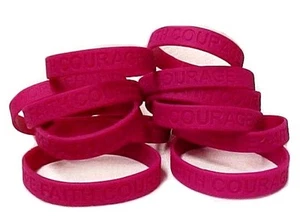 Lote de 6 pulseras de concienciación sobre fibromialgia sin látex de silicona de arándano nuevas - Imagen 1 de 5