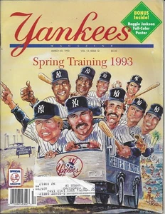Spring Tranning N Y Yankees Magazine March, 1993 with Reggie Jackson Poster - Picture 1 of 1