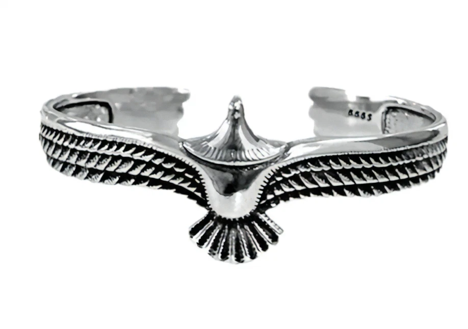 Armreif Adler Vintage Feder Tier silber Armband viking nordisch Amulett - Bild 1 von 1