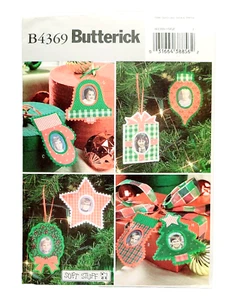 CHRISTMAS Ornament Frame Pattern NO SEW Butterick B4369 2004 Kid's Easy Crafts - Picture 1 of 16