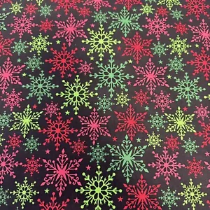 Stoff David Textiles 1 Yard x 44" Schneeflocke Nähen Quilten Bekleidung Baumwolle #1B1 - Bild 1 von 10
