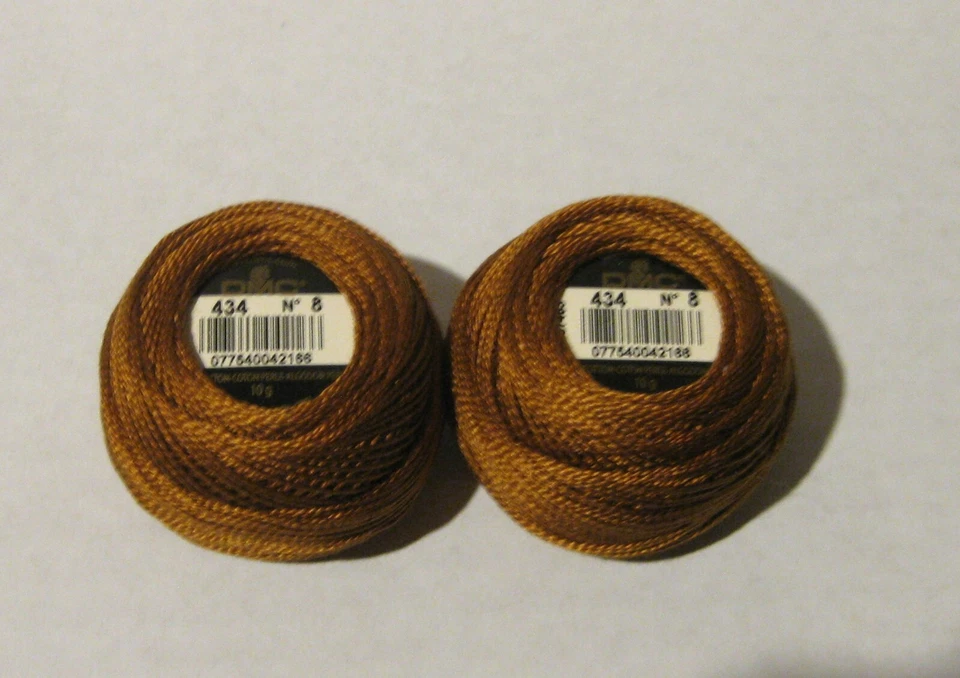 DMC Cotton Perle Thread Size 8 Needlepoint 10g France Lot of 2 - Image 1 of 4