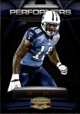 2009 Donruss Gridiron Gear Kenny Britt #16 Performers Tennessee Titans 12D - Image 1 of 2
