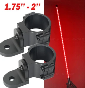 2X 1.75''-2'' LED Whip Flag Light Pod Mount Brackets Fit Polaris RZR XP 1000 900 - Picture 1 of 9