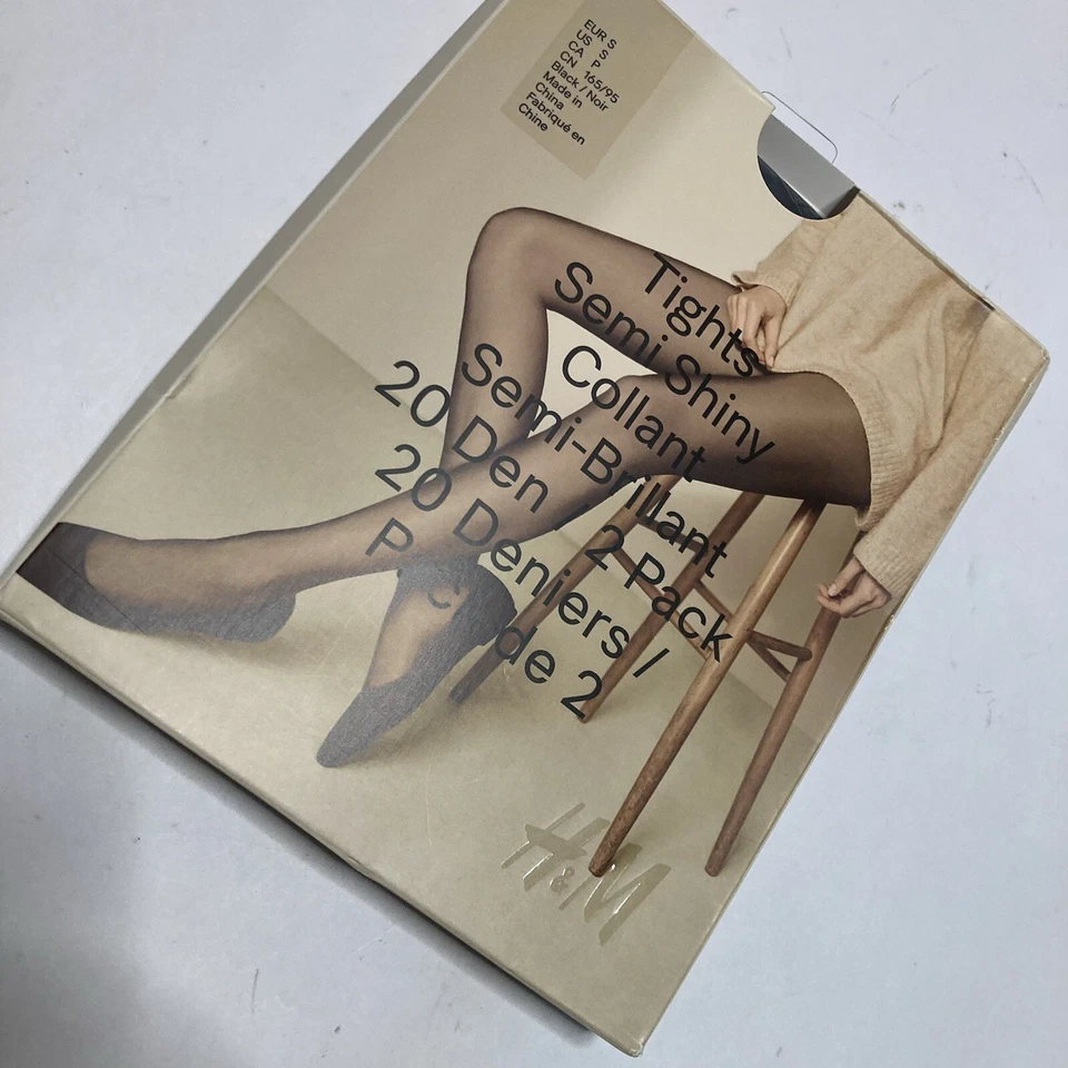 Nuevas Medias H&M Semi Brillantes Collar Semi-Brillantes Paquete de 20 Den/2, Negras Talla M Foto 1 de 4