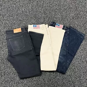 DIAMOND SUPPLY CO. MEN'S JEAN LOT (3) SKINNY SLIM REG 34X31 USA Indigo Grey Tan - Picture 1 of 7