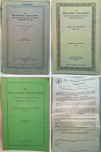 10 Devonshire Assoc. Reports (1954-88) + Dartmoor Preservation Assoc. Form - Picture 1 of 7