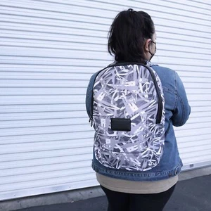 NWT Marc by Marc Jacobs Graffiti Packable Black White Backpack - Picture 1 of 12