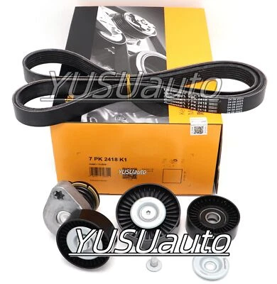Engine Drive Belt Tensioner Assembly With Pulleys and Belt Set For Mercedes-Benz - Image 1 of 4