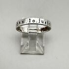 Haz Lo Justo Band Ring Sterling Silver Hammered Size 6 Choose The Right Spanish