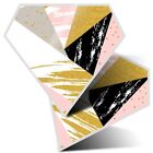 2 x Diamond Stickers 10 cm  - Art Deco Abstract Pattern  #3768