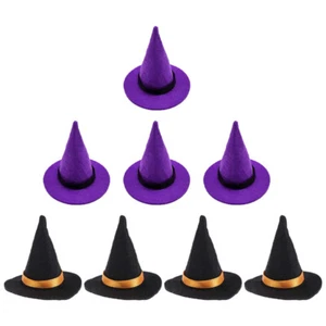 8 Pezzi Cappello Strega Bambino Bambino Fornitura Halloween Bambola Multifunzione - Foto 1 di 12