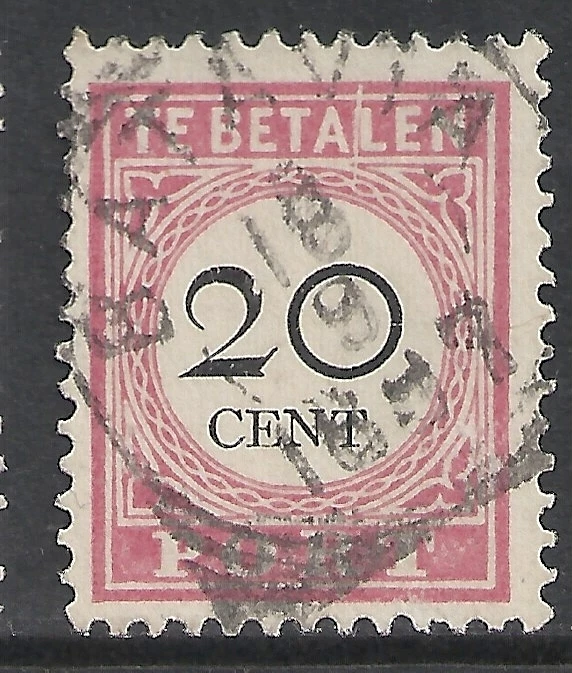 Netherlands Indies stamps 1892 NVPH Due 18III Plate Error 3  CANC  VF Not Listed - Image 1 of 1