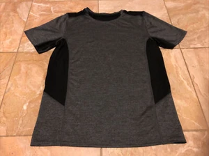 BCG Fitted Boy’s Dark Gray/Black Active Tee T-Shirt Size L (14-16) Worn Once - Picture 1 of 2