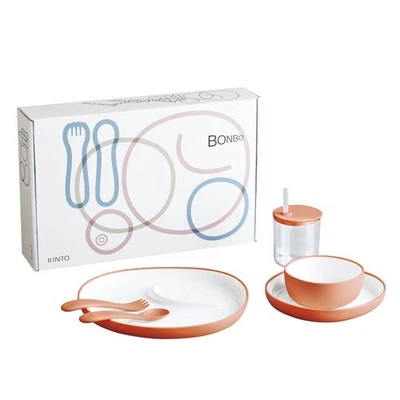 NEW Kinto BONBO Children's Tableware Set of 6 Orange