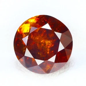 4,22 Ct Hipnotizante Perfecto Redondo 9 MM 100% Natural Naranja Rojo España Esfalerita - Imagen 1 de 8