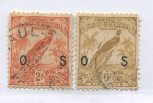 New Guinea 1932 Officials 2d and 6d used - Picture 1 of 1