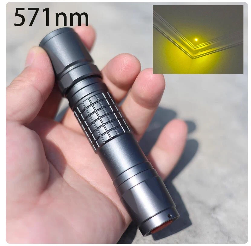 571 nm gelbe Mini Laserpointer Lampe sichtbarer Strahl - einzigartige Farbe - Bild 1 von 4