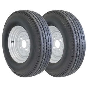 2x Komplettrad Anhänger 5.00-10 79N Felge 3,50x10 ET0 ML60mm 437kg Reifen - Bild 1 von 4