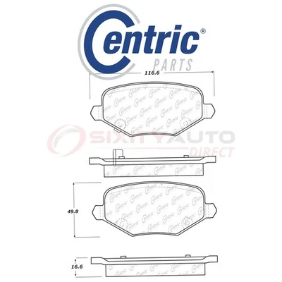 Centric C-TEK Metallic Disc Brake Pads for 2012-2016 Chrysler Town & Country es - Изображение 1 из 4