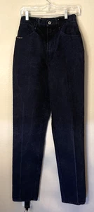 Blaze Blackfire schwarze Damenjeans Western hoher Bund Größe 9/28 blau Glitzer - Bild 1 von 7
