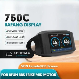 750C-Ebike Display mit UART Schutz für Mittelmotor Nabe 0-9 PAS 5PIN Buchse - Bild 1 von 17