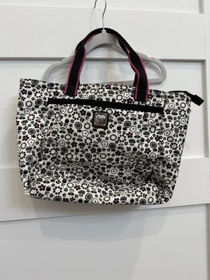 Bolso de Mano Brighton Floral Blanco y Negro con Acentos Rosa Foto 1 de 4