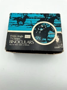 Vintage Sears 445.25110 Extra Wide Angle Binoculars 7X35mm Black Coated Optics - Picture 1 of 13