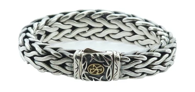 SCOTT KAY Doberman Tapered Edge Sterling Silver Wheat Chain Bracelet - 216.4g - Image 1 of 4