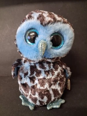Ty Beanie Boo Boos 36896 Yago the Owl Regular 15cm blue bird cute soft toy plush - Image 1 of 4