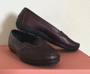 HOTTER Drift Schuhe Halbschuhe Gr. 6 burgund pflaume Leder sehr guter Zustand Slipper bequem - Bild 1 von 10