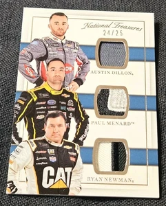 2017 Panini National Treasures Racing Triple /25 Patch Trio Newman Dillon Menard - Picture 1 of 2