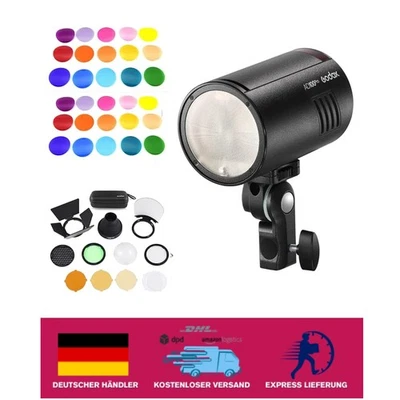 Kompaktes Godox AD100Pro Blitzlicht mit 1/8000s Sync und leistungsstarkem Akku - Bild 1 von 2