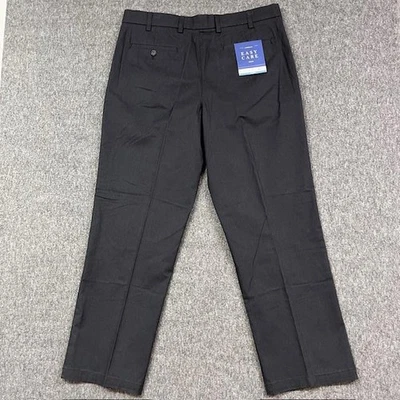Pantalones Croft & Barrow Para Hombre 38x32 Negros Fácil Cuidado Calce Clásico Plisados Elastizados NUEVO Foto 1 de 4