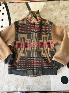 EUC Pendleton Chief Joseph Indian Print Wool Blend Bomber Style Jacket men's S/M - Picture 1 of 10