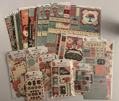 Bo Bunny-“Cartas de amor”, Kit de álbum de recortes/diario ¡NUEVO JUEGO DE 13 piezas! Foto 1 de 4