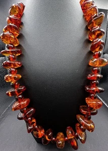 21" Amber Necklace Graduated 15mm - 25mm Baltic Honey - Picture 1 of 8