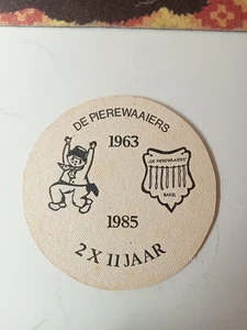 Sous Bock : BAVARIA BIER - DE PIEREWAAIERS 1985 / Coaster Bierdeckel Viltje - Picture 1 of 2