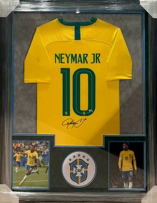 Neymar Jr. Signed Framed Jersey Brasil with Fanatics COA🔥📈🔥FREE SHIPPING🔥 - Image 1 of 4