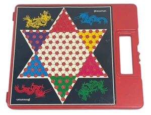 Pressman Checkers Chinese Checkers 15" x 12.5" Plastic Case w/Instructions VTG - Picture 1 of 7