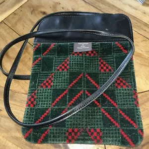 MATT FOTHERGILL Leather/ Tapestry Crossed Body ‘Pub’ Bag Long Strap - Picture 1 of 7