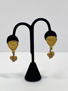 Vintage Kate Hines Brutalist Broken Heart Pierce Ohrringe defekt RAR LESEN - Bild 1 von 21