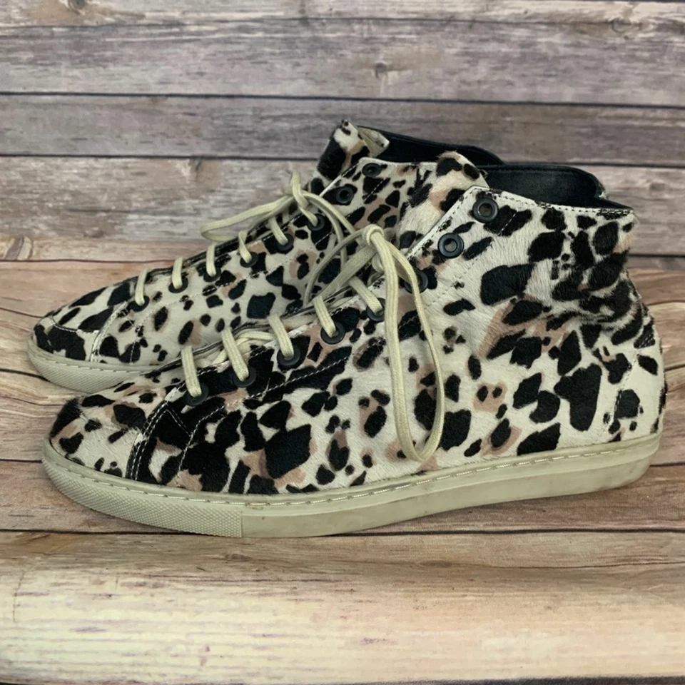 Zapatillas altas de piel de becerro con estampado animal Burberry raras (talla: 7,5) 37,5 EUR Foto 1 de 4