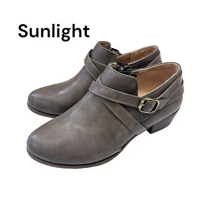 LifeStride Velocity 2.0 Adley Womens Taupe Faux Leather Ankle Booties SZ 6.5M - Image 1 of 4