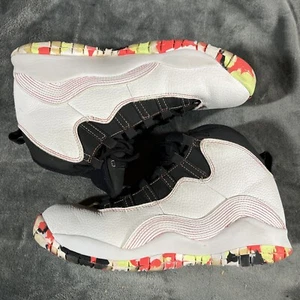 NIKE Air Jordan 10 WHITE Barely Volt Ember Glow (gs) 7y Bv1843-176 - Picture 1 of 12
